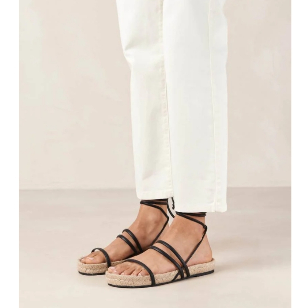 Alohas Rayna Black Espadrille Sandals